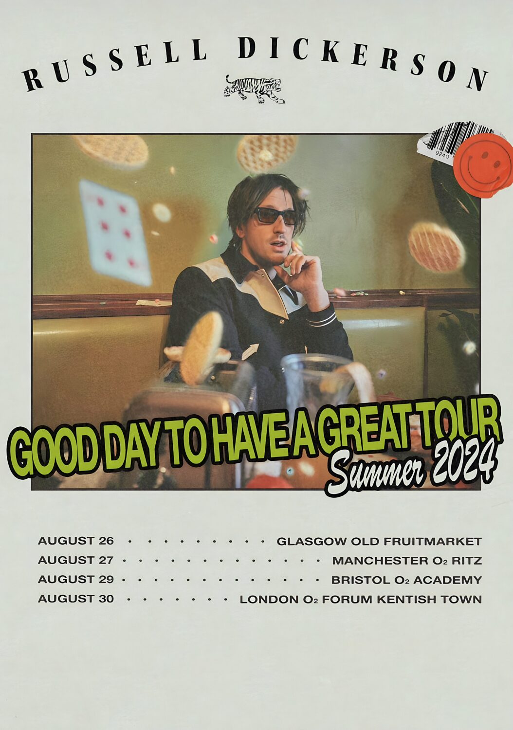 RUSSELL DICKERSON 2024 UK Tour Poster