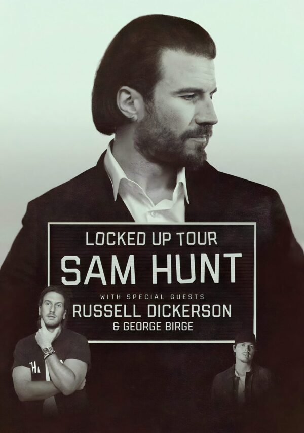 SAM HUNT Locked Up 2024 World Tour Poster