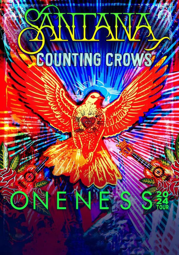 SANTANA - COUNTING CROWS 2024 World Tour Poster