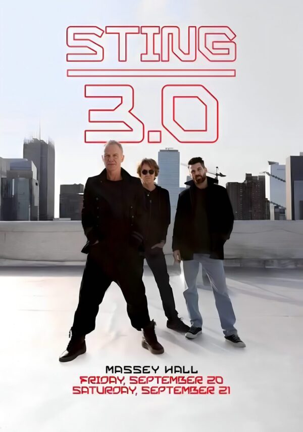 STING 3.0 (Singer) World Tour 2024: TORONTO Poster
