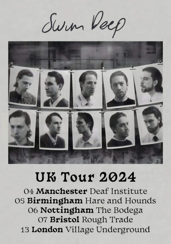 SWIM DEEP (band) First Song 2024 UK Tour Poster Print