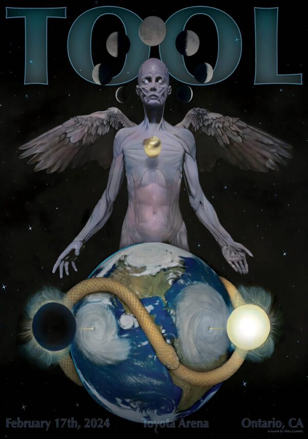 TOOL (band) Fear Inocolum In Concert 2024 U.S. Tour:  ONTARIO, CA Toyota Arena Poster