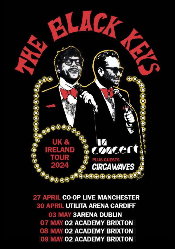 THE BLACK KEYS Ohio Players In Concert 2024 UK Tour Poster
