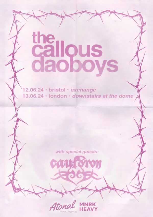 THE CALLOUS DAOBOYS God 2024 UK Tour Poster