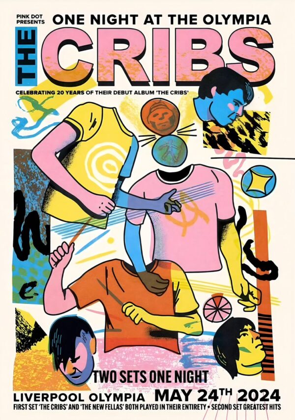 THE CRIBS (band) One Night At The Olympia: LIVERPOOL Olympia - May 24th 2024 Poster Print