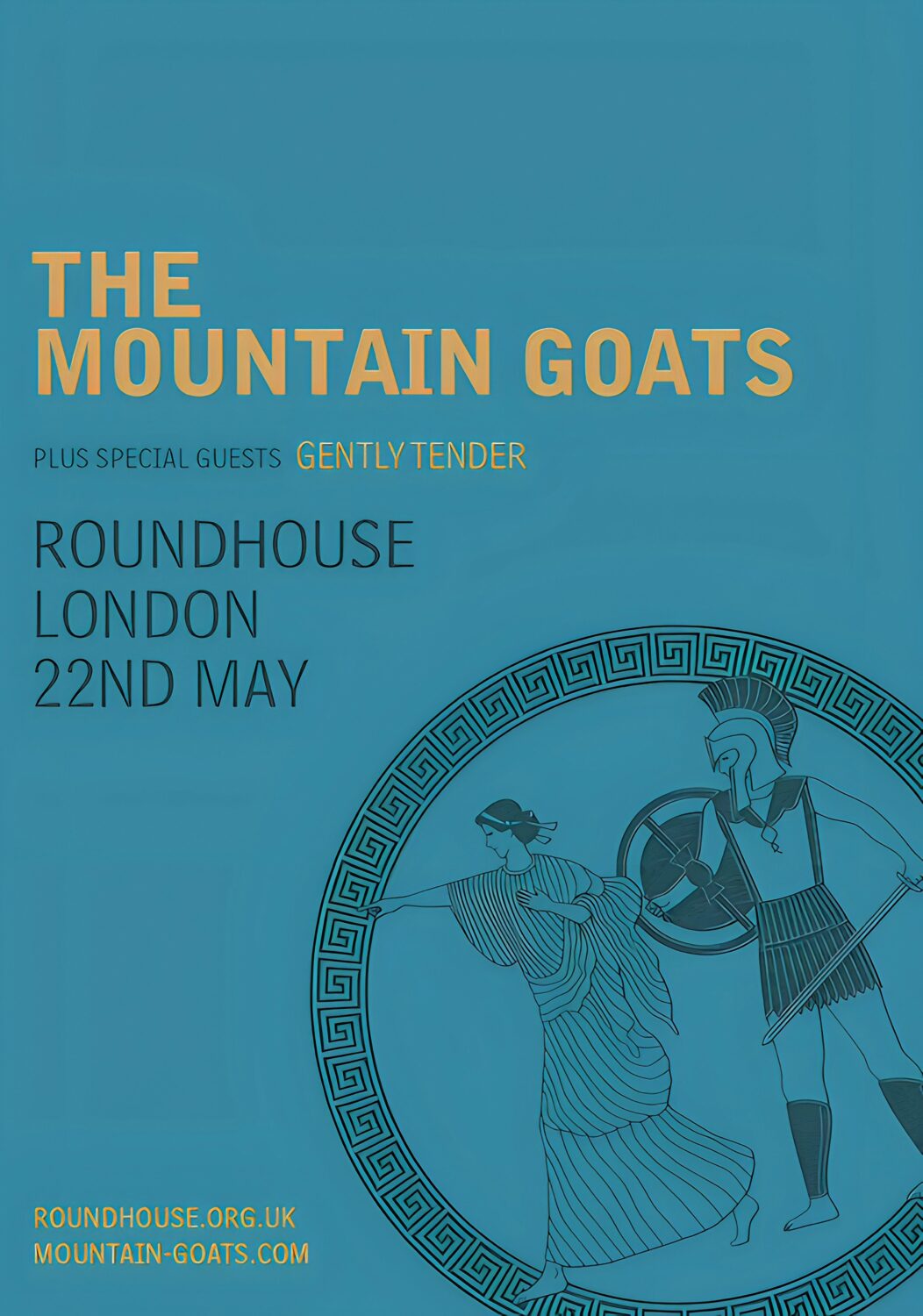 THE MOUNTAIN GOATS (band) 2024 Tour LONDON Poster