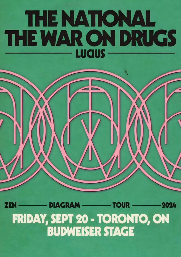 THE NATIONAL (band) 2024 Tour: TORONTO Poster