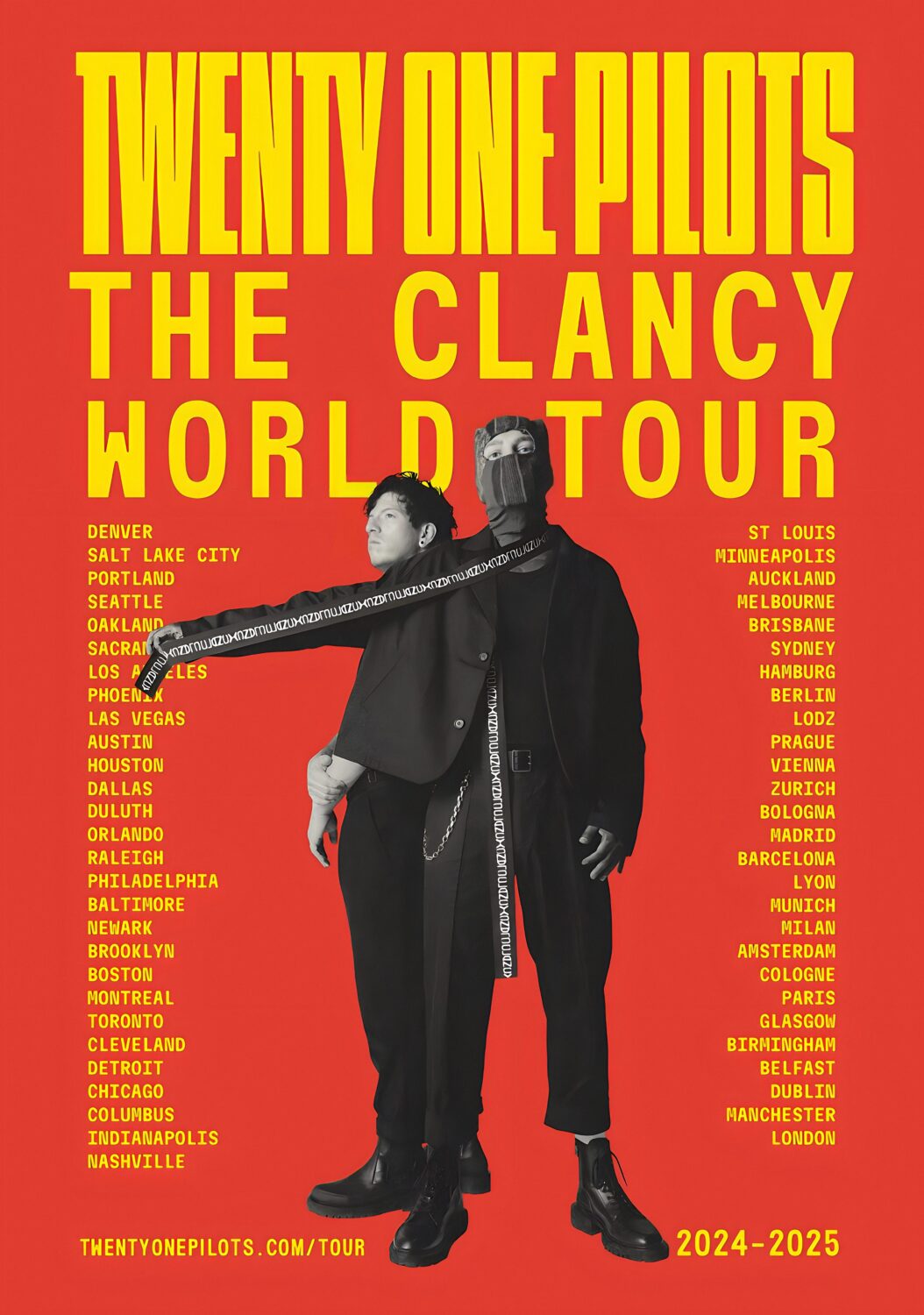 TWENTY ONE PILOTS Clancy 2024/2025 World Tour Poster