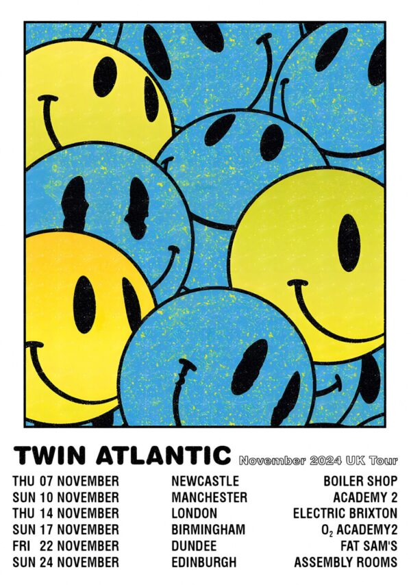 TWIN ATLANTIC Meltdown 2024 November UK Tour Poster