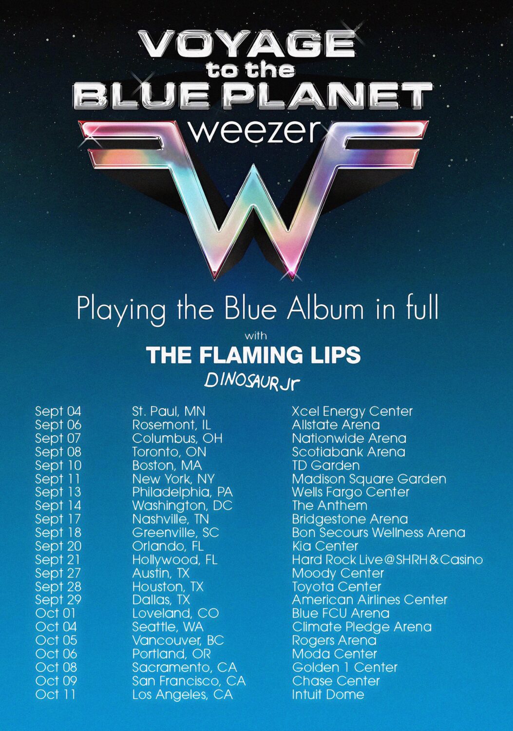 WEEZER 2024 North American Tour Poster