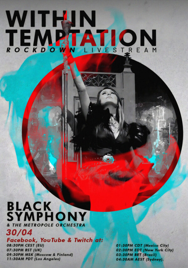 WITHIN TEMPTATION Rockdown Livestream - Black Symphony 2020 Poster Print