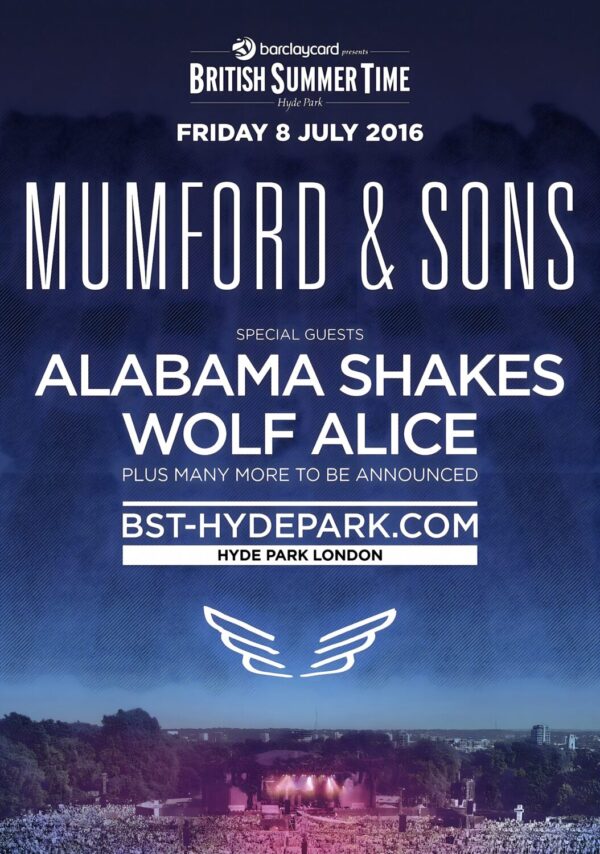 MUMFORD & SONS Delta 2018 Tour: LONDON Hyde Park Poster