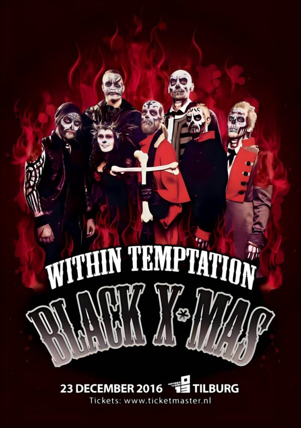 WITHIN TEMPTATION Black X-Mas 2016 Live: 013 TILBURG Netherlands Poster Print