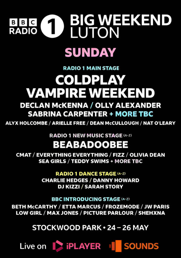 Radio 1 Big Weekend 2024 - Sunday Poster Print