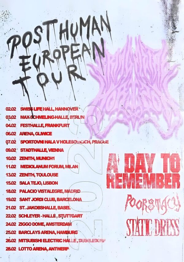 BRING ME THE HORIZON 2023 European Tour Poster