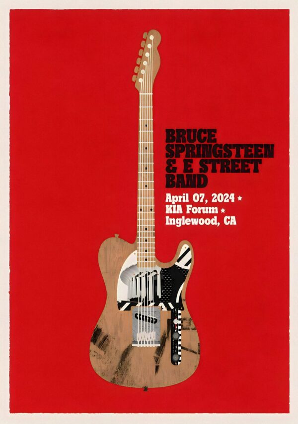 BRUCE SPRINGSTEEN 2024 World Tour:  INGLEWOOD Poster