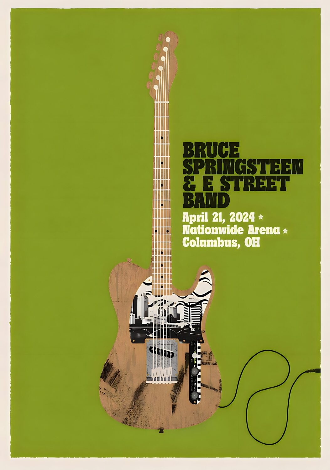 BRUCE SPRINGSTEEN 2024 World Tour COLUMBUS Poster