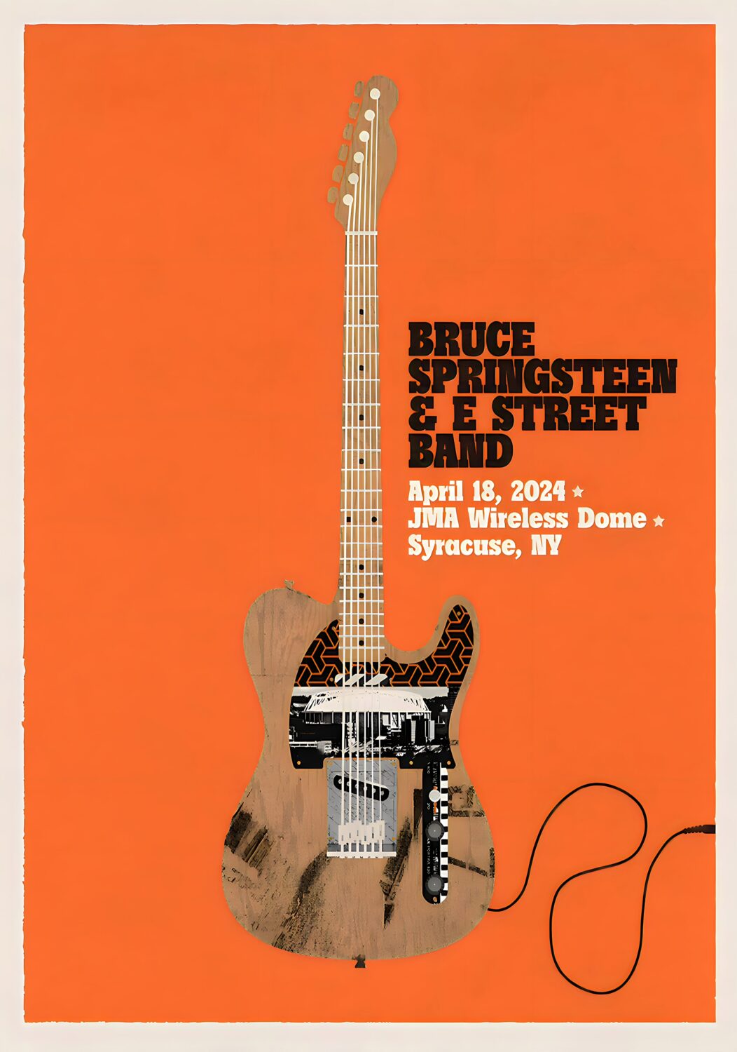 BRUCE SPRINGSTEEN 2024 World Tour SYRACUSE Poster