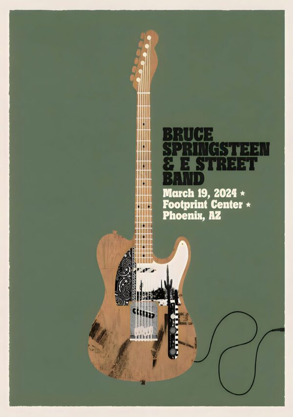 BRUCE SPRINGSTEEN 2024 World Tour:  PHEONIX Poster