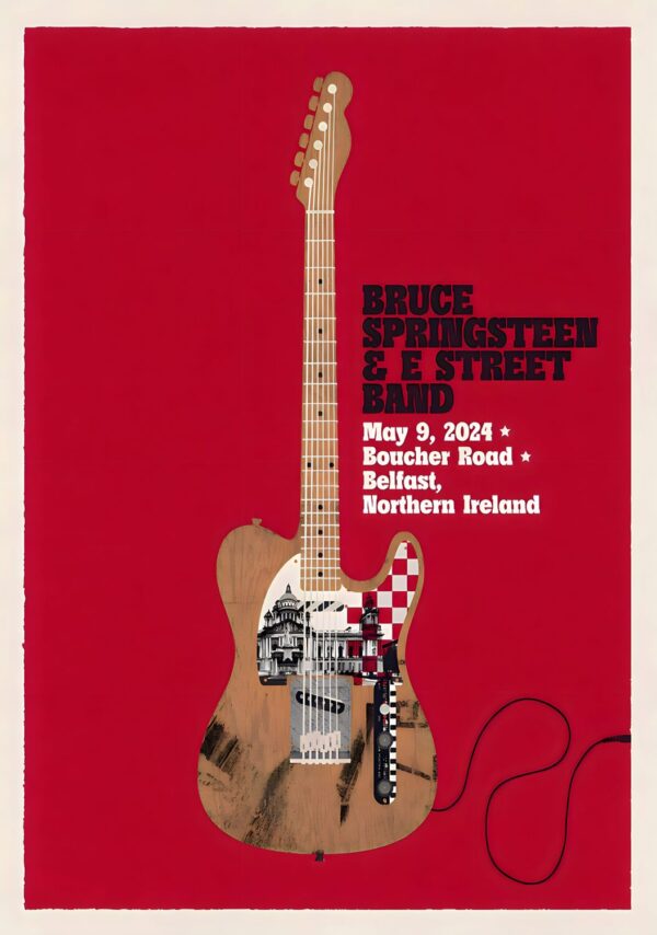 BRUCE SPRINGSTEEN 2024 World Tour:  BELFAST Poster