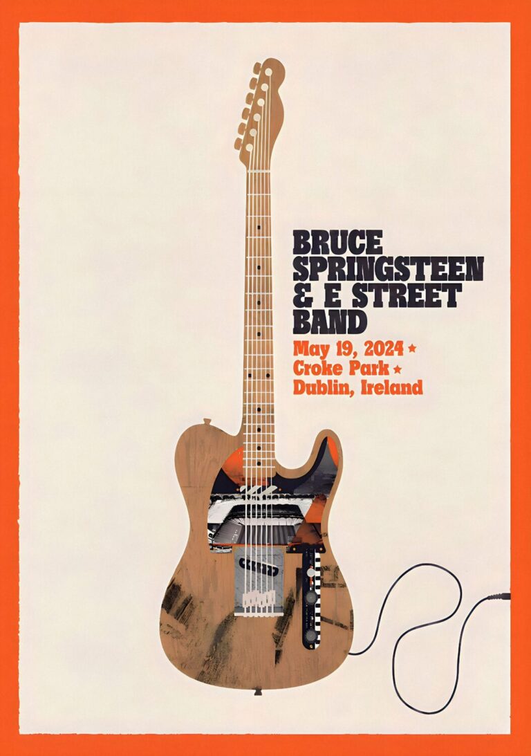 BRUCE SPRINGSTEEN 2024 Tour DUBLIN Croke Park Poster
