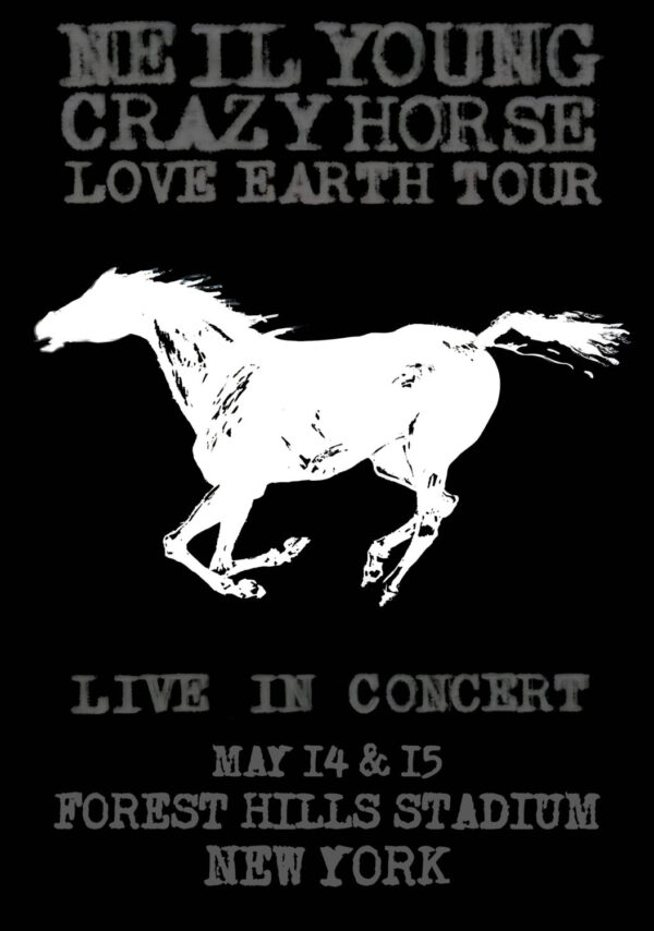 NEIL YOUNG & CRAZY HORSE Love Earth 2024 Tour: QUEENS, New York @ Forest Hills Stadium Poster Print