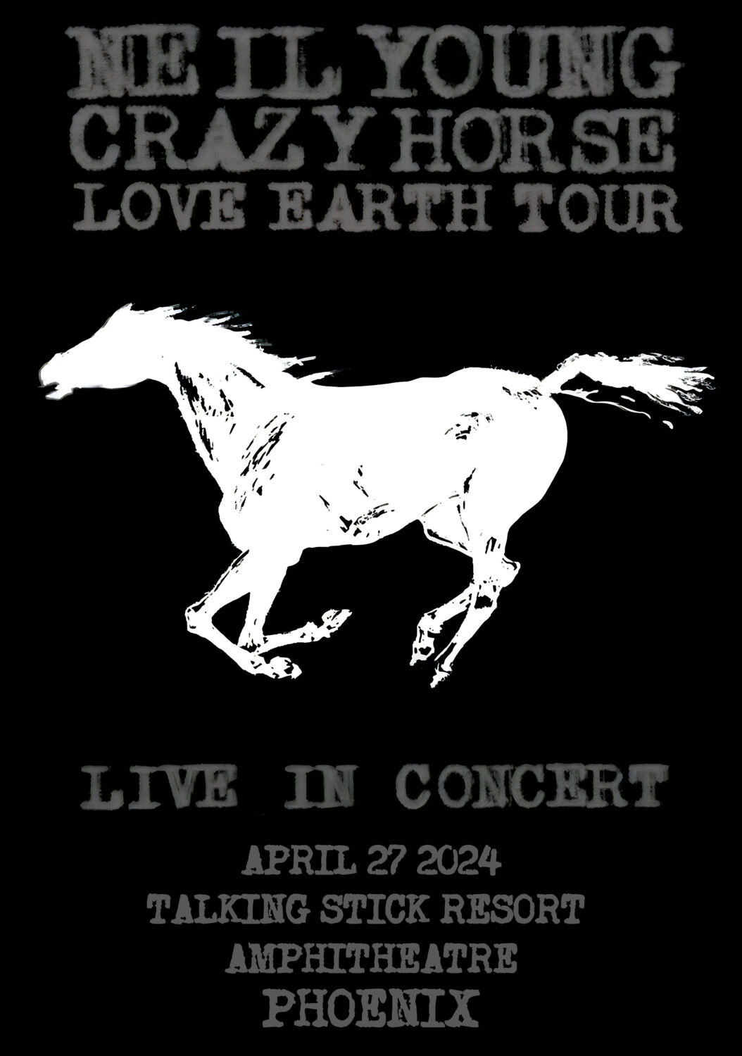 NEIL YOUNG Love Earth 2024 Tour: PHOENIX Poster