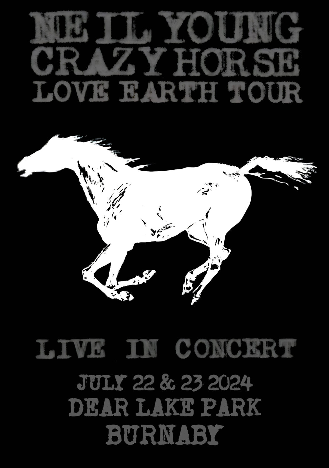 NEIL YOUNG & Love Earth 2024 Tour: BURNABY Poster