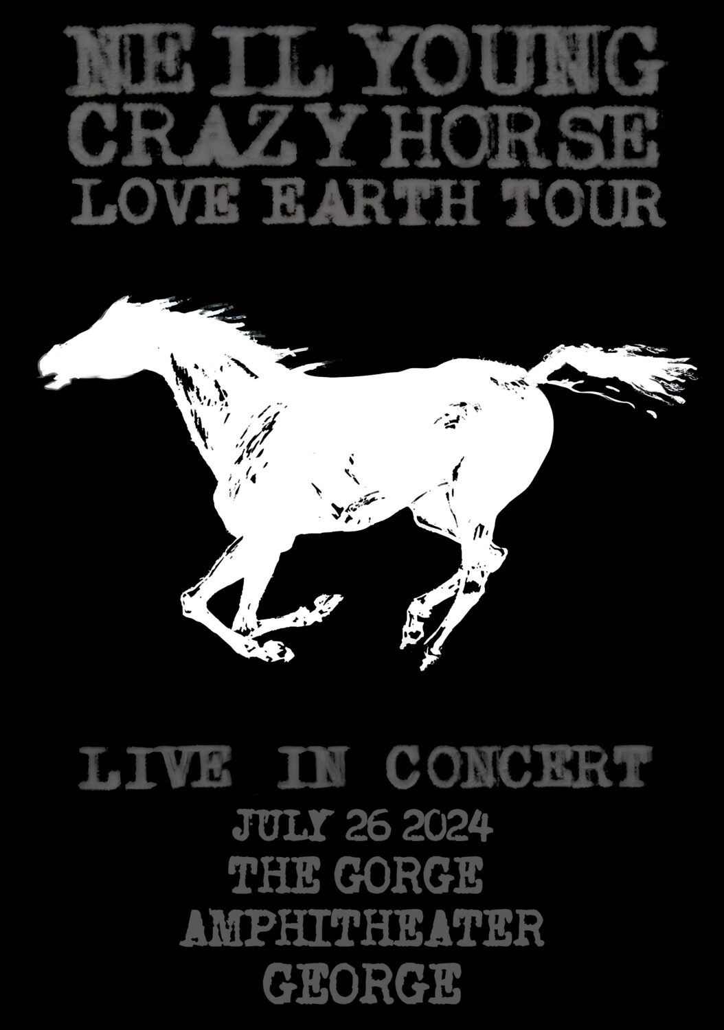NEIL YOUNG & Love Earth 2024 Tour: GEORGE Poster