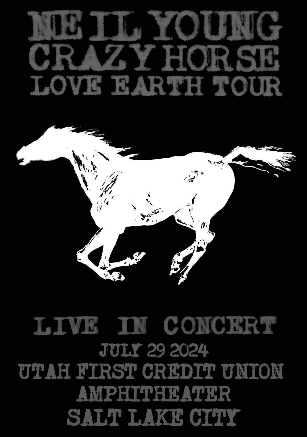 NEIL YOUNG & Love Earth 2024 Tour: SALT LAKE CITY Poster
