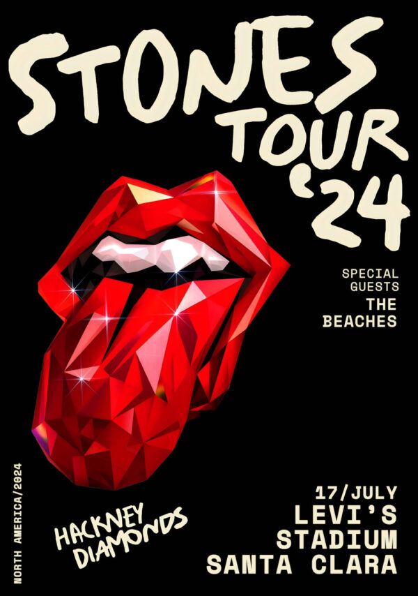 ROLLING STONES 2024 Tour: SANTA CLARA CA Poster