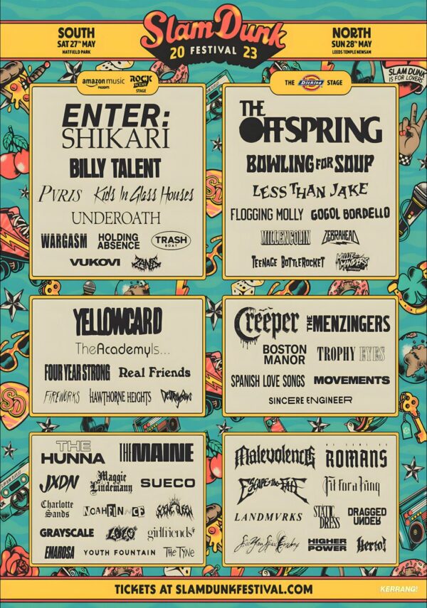 SLAMDUNK Festival 2023 Line Up Poster Print
