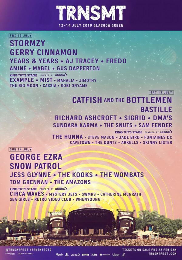 TRNSMT FESTIVAL 2019 Line Up Poster