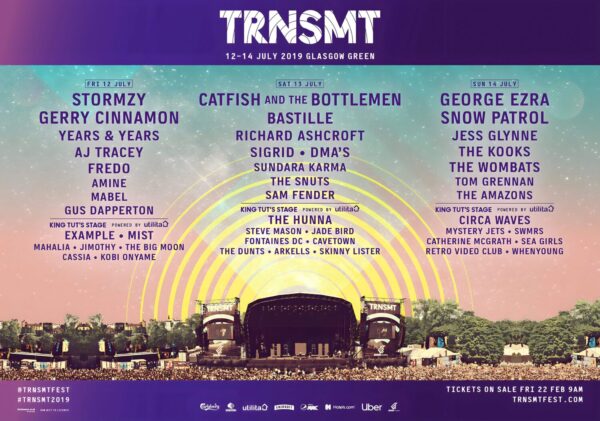 TRNSMT FESTIVAL 2019 Line Up Poster