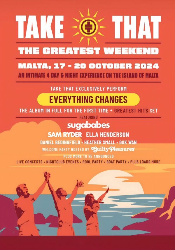 TAKE THAT - Everything Changes 2024 Tour Poster
