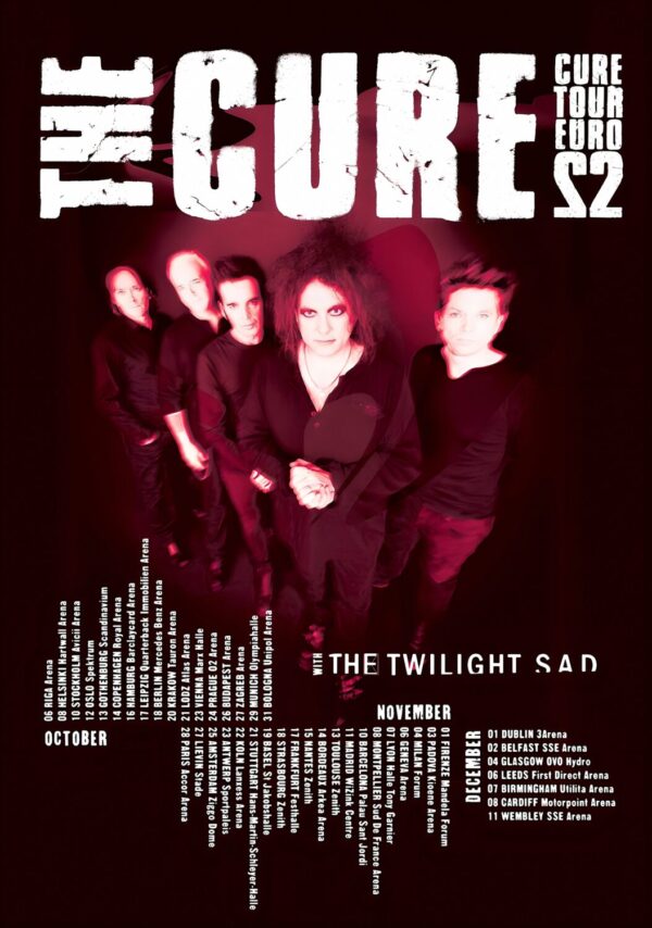 THE CURE (band) Winter 2022 Europe European UK Tour Poster