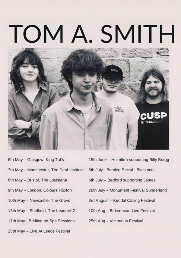 TOM A. SMITH Get Me Started 2024 UK Tour Poster