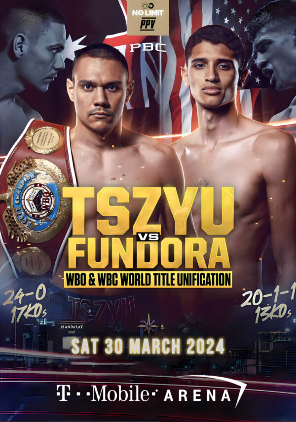 TIM TSZYU vs. SEBASTIAN FUNDORA 2024 Boxing Fight Poster