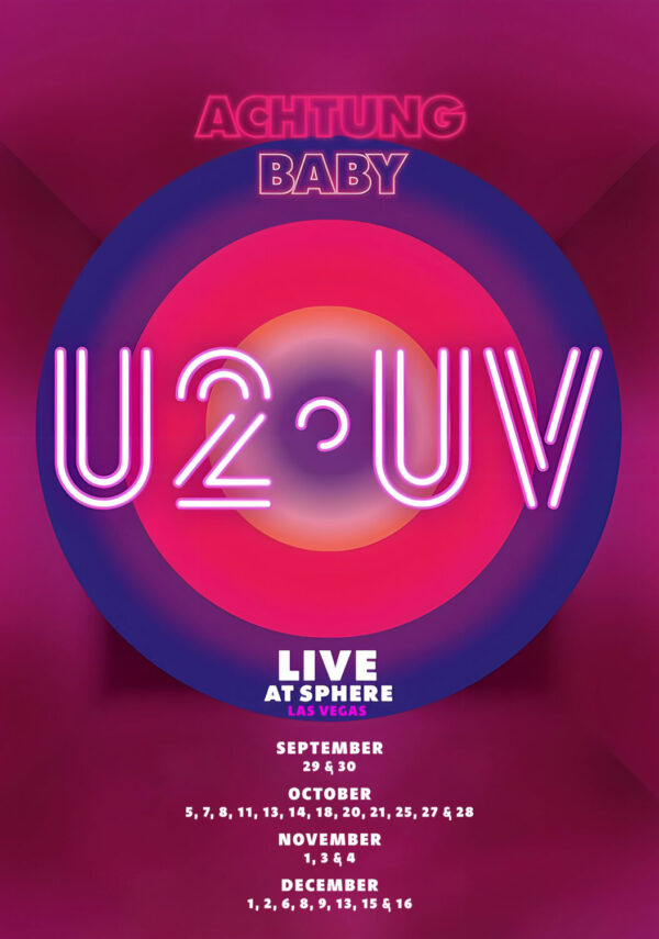 U2 U2:UV Las Vegas - Achtung Baby Tour: Fall 2023 Poster