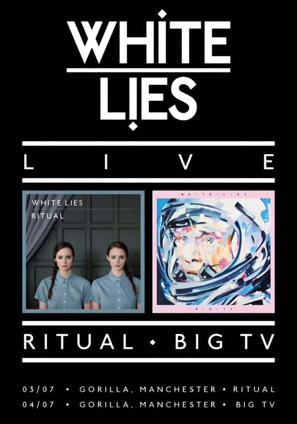 WHITE LIES (band) Live 2024 Ritual - Tour: MANCHESTER Poster