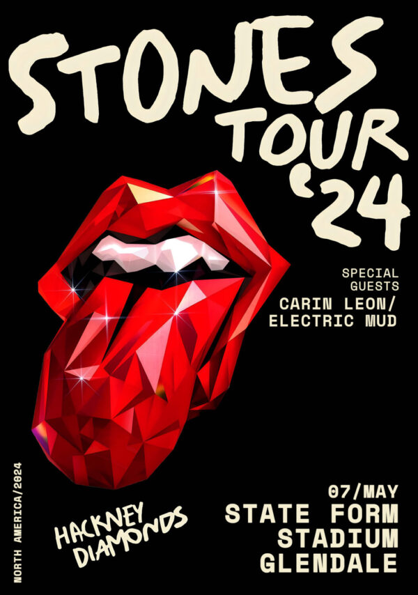ROLLING STONES 2024 Tour: GLENDALE Poster