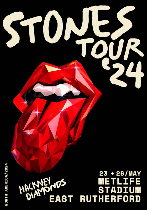 ROLLING STONES Hackney Diamonds 2024 Tour: AST RUTHERFORD, NJ,MetLife Stadium Poster Print