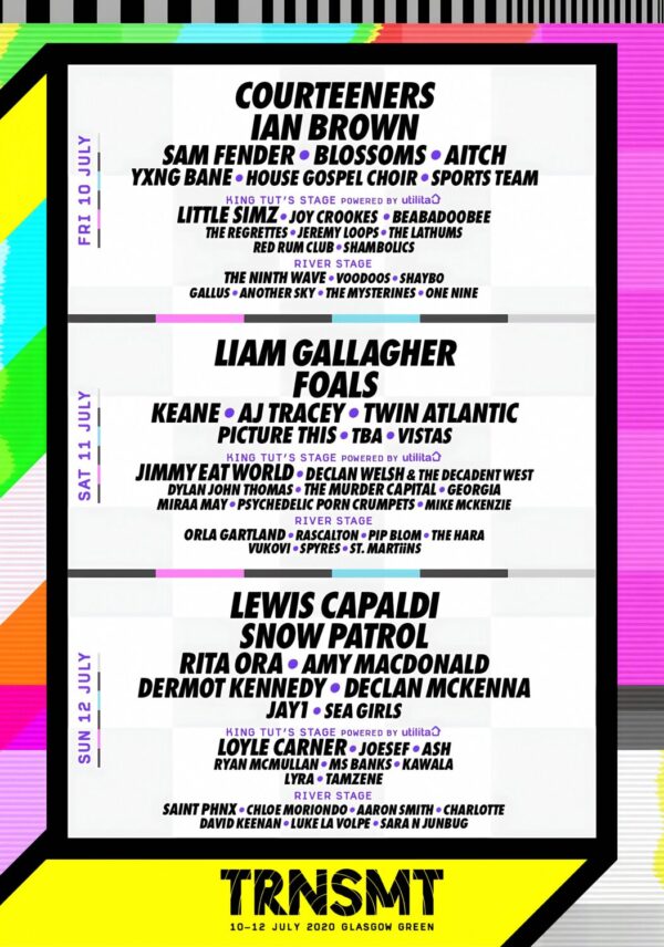 TRNSMT FESTIVAL 2020 Line Up Poster Print