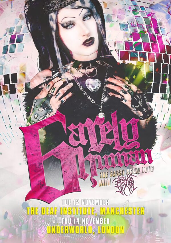 6ARELYHUMAN The Sassy Scene  2024 Tour - LONDON - MANCHESTER Poster Print