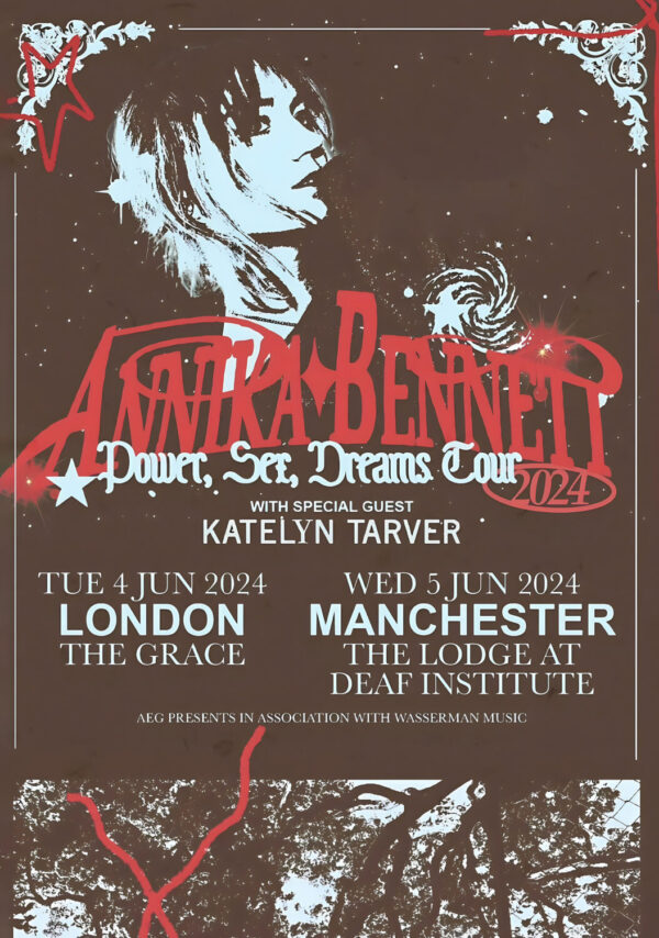 ANNIKA BENNETT Power, Sex, Dreams 2024 UK Tour: LONDON - MANCHESTER Poster Print