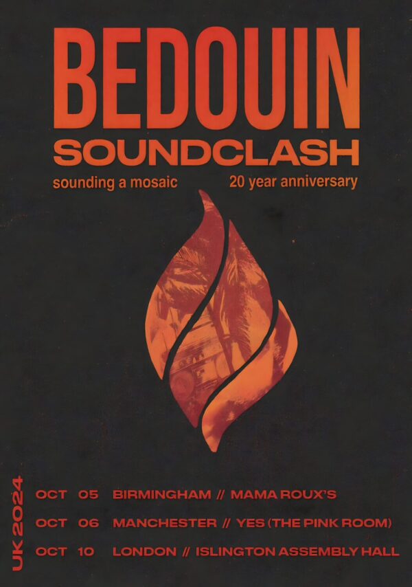 BEDOUIN SOUNDCLASH Sounding A Mosaic  2024 20th Anniversary UK Tour Poster Print