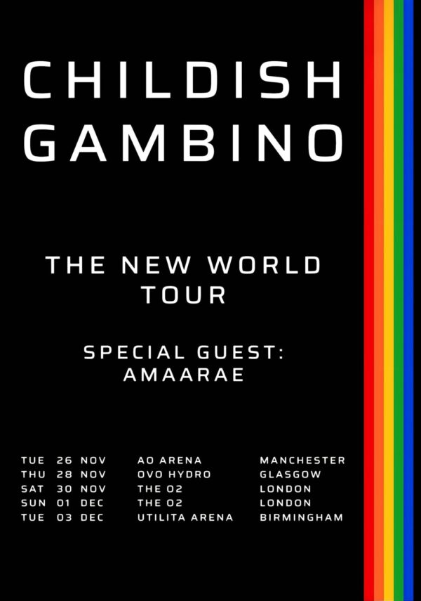 CHILDISH GAMBINO The New World 2024 UK Tour Poster Print