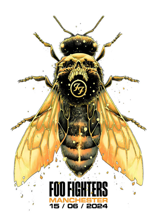 FOO FIGHTERS But Here We Are UK Tour: MANCHESTER Emirates Old Trafford Stadium - 15 June 2024 Poster Print
