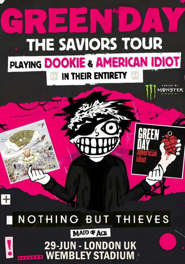 GREEN DAY 2024 UK Stadium Tour: LONDON Poster