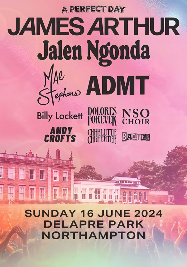 JAMES ARTHUR A Perfect Day 2024 Festival Poster